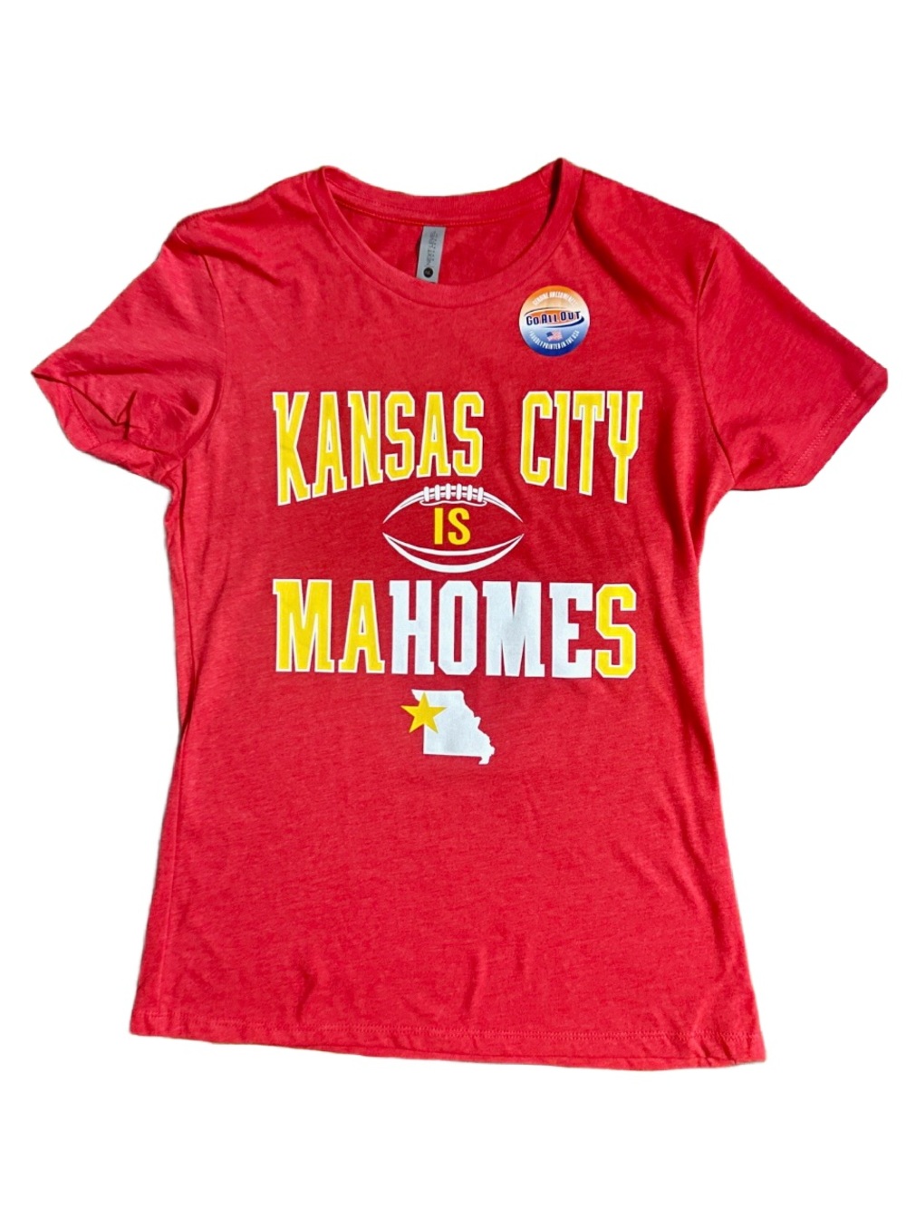 Next Level • NFL • Kansas Chief • Mahomes • Red/Yellow • Medium • Shirt • New